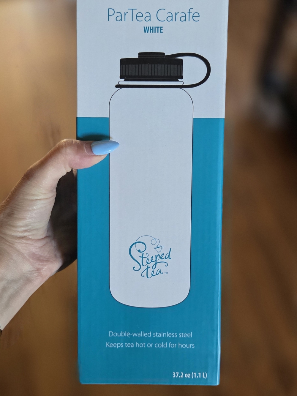 ParTea Carafe Steeped Tea White Stainless Bottle